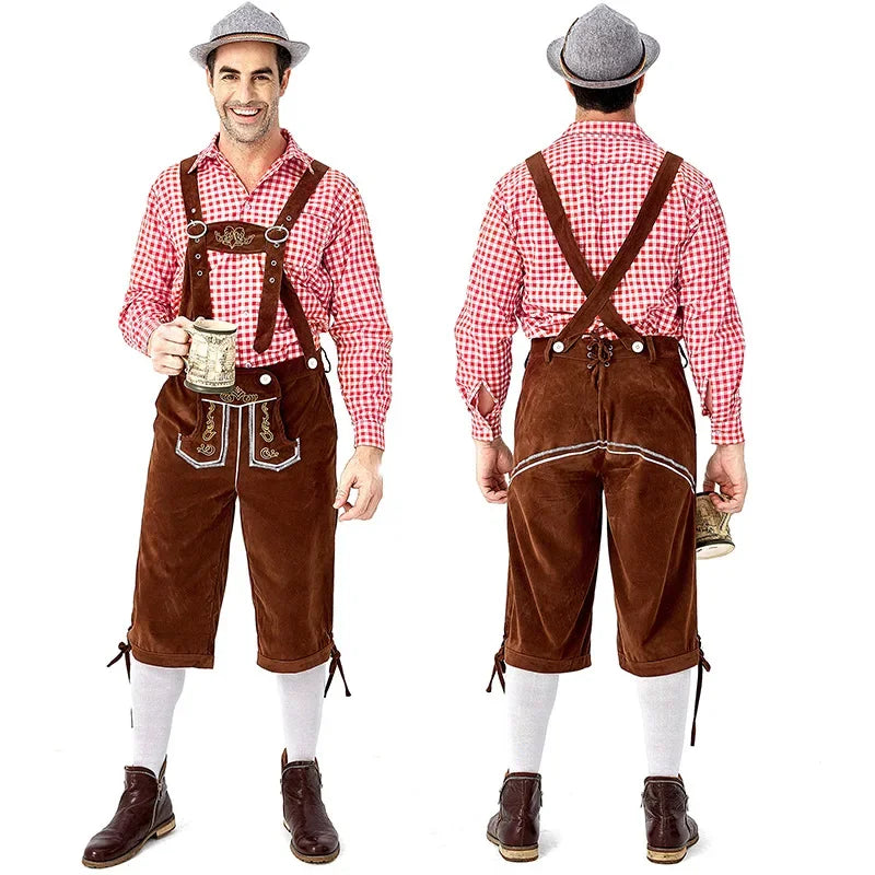 Traditionelle oktoberfest-lederhosen til mænd - Hamaid