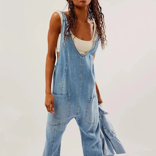 Denim jumpsuit med justerbare stropper - Ariyah