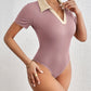 Sort Farveblok Bodysuit - Jana