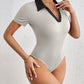 Sort Farveblok Bodysuit - Jana