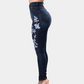 Blomsterbroderede skinny jeans til kvinder - Emersyn