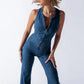 Renate - Bodycon rygfri hjerte-jumpsuit