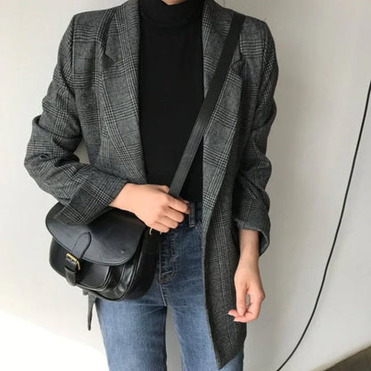 Premium ternet blazer til kvinder - Halisa