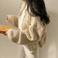 Chunky kabelstrikket cardigan - Ryleigh