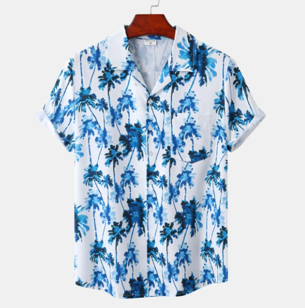 Hawaii Surf Floral Blouse til mænd - Peter