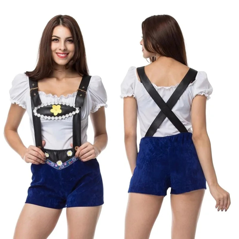 Middelalderligt oktoberfest-outfit i to dele - Damsel