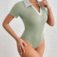 Sort Farveblok Bodysuit - Jana